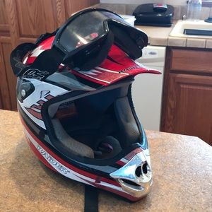 Motor sport riding Helmet and Goggles
